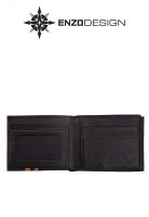 ENZODESIGN Fine Quality Cow Leather Double Bill Compartments Wallet