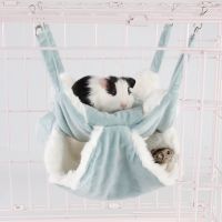 Small Pet Cage Hammock Mini Animal Hanging Swing Hammock Winter Warm Small Pet Swing House Bed New Born Dog Cat Hedgehog Guinea Beds