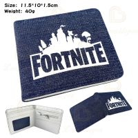 ✁∈☞ Game Wallet Fortnite Denim Wallet Men Bifold Short Wallet Children Boys Coin Purse Fashion Card Bag Money Clip Birthday Gift