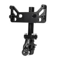 Metal Adjustable Trailer Hitch Bracket Climbing Car Model Car Accessories Compatible for 1/6 Scx6 Rc Trx6 ,Black