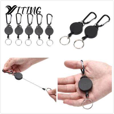 Resilience Wire Rope Elastic Keychain Recoil Sporty Retractable  Key Ring Anti Lost Yoyo Ski Pass ID Card Key Chains