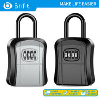 Brifit รหัสผ่าน 4 หลักกล่องล็อคกุญแจวัสดุโลหะผสมตะขอกุญแจตู้เซฟกุญแจเหมาะสำหรับสำนักงาน, บ้าน, โฮมสเตย์, สถานที่ก่อสร้าง, โรงยิม