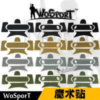 WoSporT ขายตรงจากโรงงาน CS อุปกรณ์เสริมหมวกกันน็อคสนามอุปกรณ์หมวกกันน็อคดัดแปลงห้าชิ้นกลยุทธ์กลมรูเวลโคร