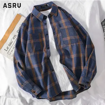 Uniqlo nam áo sơ mi kẻ caro xanh blue 41692765  Japan Authentic