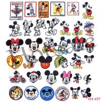 【hot sale】 ❖♈™ B15 Disney Minnie Mickey Mouse Patch DIY Sew on Iron on Badges Patches Cloth Embroidery Applique S 21-37