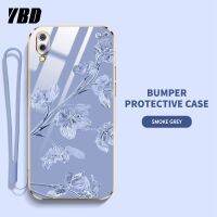 YBDเคสโทรศัพท์ดีไซน์ใหม่สำหรับ Vivo Y85 V9 V9 Youth Y95 Y91 Y93 V11i Y97 ของเยาวชนคุณภาพสูงสไตล์หรูหราฝาหลังลายดอกไม้เบามีฟรีสายคล้อง