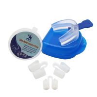 Snoring Device Set Food Grade Silicone Snore Stopper Nose Clip Nasal and Stop Mouthguard Apnea Guard for Breathing Smoothly