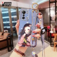 เคสโทรศัพท์ VRQR สำหรับ Infinix Zero 5G 2022 2023 Zero 20 X6821 X6815B X6815Cน่ารักลายสาวอะนิเมะสาวๆเคสนิ่มซิลิโคนชุบหรูหราพร้อมเชือกยาว