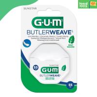 กัม ไหมขัดฟัน เคลือบรสมินท์ ความยาว 60 หลา 1 ชิ้น [GUM Dental Floss Mint 1855 length 60 yards, 1 piece]