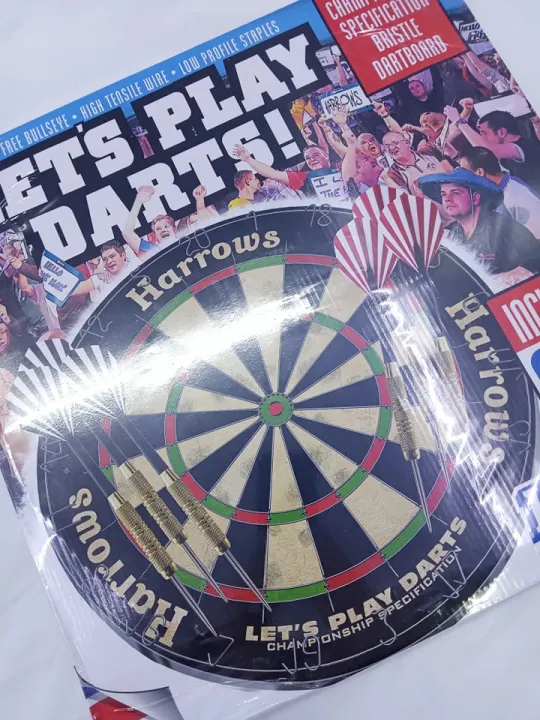 HARROWS DART BOARD with 2 SETS OF DART PINS/DART BOARD/COD Lazada PH