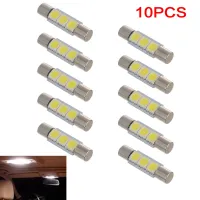 (Premium car)10ชิ้น/เซ็ตรถ LED สีขาว29มม. 5050 3SMD ฟิวส์กระจกโต๊ะเครื่องแป้งหลอดไฟอ่านหนังสืออุปกรณ์เสริมสำหรับ TS-14V1CP 6641