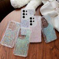 TFOSTNY เคสครอบโทรศัพท์หลัง Samsung S23บวกกลิตเตอร์ TPU นุ่มชัดเจนสำหรับ Samsung S23 S22 S21เป็นพิเศษกันกระแทก