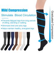 【CC】♝  Compression Socks Men Varicose Vein Knee Leg Support Edema Pain Stocking 20-30 MmHg