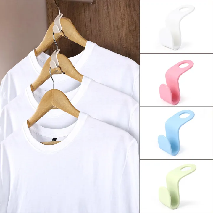 5Pcs Mini Clothes Hanger Connector Hooks Cascading Plastic Wardrobe ...