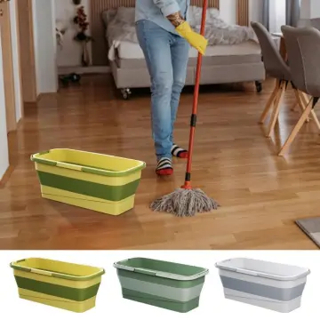 Silicone Cleaning Bucket Large Collapsible Mop Bucket Bathroom Kitchen Camp  Bucket 