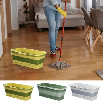 Silicone Cleaning Bucket Large Collapsible Mop Bucket Bathroom Kitchen Camp  Bucket