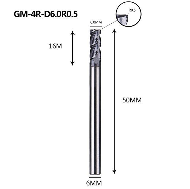 เครื่องกัดโลหะทังสเตน-gm-4r-เครื่องกัดปลายเคลือบ4ขลุ่ยเครื่องมือตัดเครื่องตัดมิลลิ่ง-cnc-สำหรับ-hrc45โลหะ