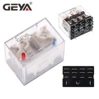 Geya รีเลย์14พิน,รีเลย์ Dc5v Dc24v Dc12v Ac220v Ly4-L 10a การถ่ายทอดแม่เหล็กไฟฟ้ากลางพร้อมไฟ Led