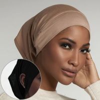 BK6H สำหรับ hijabs อุปกรณ์เสริมเสริม พร้อมส่ง ใต้ฝามีรูหู หมวกคลุมฮิญาบ หมวกผ้าพันคออิสลาม ฮิญาบของผู้หญิง