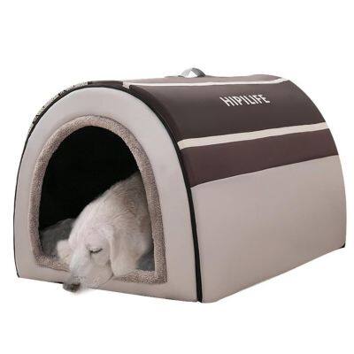 Removable Cat Bed Warm Pet Cat House Cave Winter Kitten Dog Cushion Mat Cat Head Shaped Cats House Kennel Nest Indoor Winter