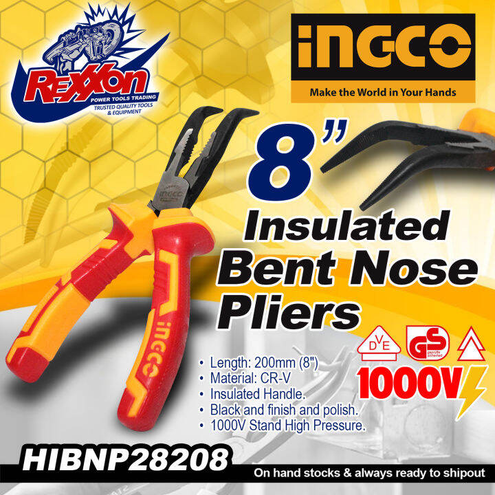 INGCO INSULATED BENT NOSE PLIERS