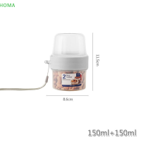 ?【Lowest price】HOMA อาหารเช้าข้าวโอ๊ตธัญพืชถั่วโยเกิร์ตสลัดถ้วยซีลภาชนะชุดพร้อมส้อมซอสถ้วยฝา Bento tuppers อาหารเรียวชามอาหารกลางวันกล่อง