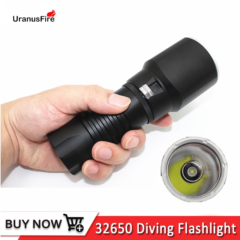 Underwater 100M Scuba 5000LM XM-L U2 LED Diving Flashlight Torch Hunting Light 