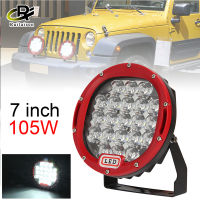 7นิ้ว105วัตต์ไฟ LED ทำงาน Light Bar 4X4 4WD UTV SUV รอบ Spotlight รถโคมไฟทำงานสำหรับ4WD รถบรรทุก Offroad