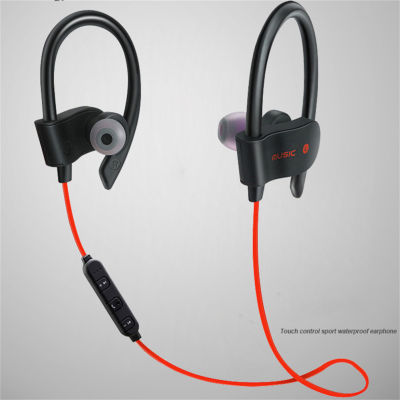 Rt558ไร้สายชุดหูฟังป้องกันการสูญหายสายควบคุมโทรเพลงที่อุดหูในหูบลูทูธเข้ากันได้กีฬาหูฟัง
