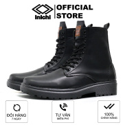 Giày Chunky Combat Boots da thời trang INICHI G1105 da lì chống nhăn