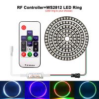 DC5V WS2812B Led Ring Individually Addressable Pixel 5050 RGB WS2812 IC BuiIt-In ModuIe 8/16/24/35/45Leds With USB/DC Controller