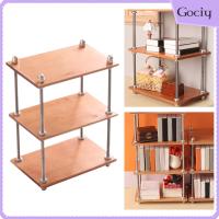 ชั้นวางหนังสือ1:6 Gociy เครื่องประดับหลายชั้นสำหรับบ้านตุ๊กตาวัสดุ DIY