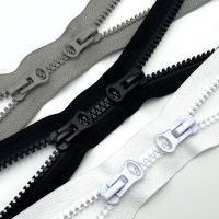 ♂ 8 Open-end Resin Teeth Zippers Auto Lock Double Sliders Zippers Coat Jacket Suitcase Accessories DIY Sewing Supplies