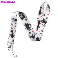 Ransitute R500 Cute Cat Lanyard Neck Strap For Keys ID Card Mobile Phone Straps Badge Holder DIY Hang Rope Neckband Accessories Phone Charms