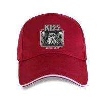 【KFAS Clothing Store】 ใหม่หมวกผู้ชาย Kiss Glam Metal Hard Rock Band Music Group Alive 39;75หมวกเบสบอลลำลองฟิตเนส-ผู้หญิงสีดำ