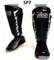 Fairtex shin guards SP7  Black ( M,L,XL) Training MMA K1 สนับแข้งแฟร์เเท็กซ์ สีดำ ป้องกันหน้าแข้ง สำหรับการซ้อมมวย ผลิตจากโรงงานแฟร์แท็กซ์