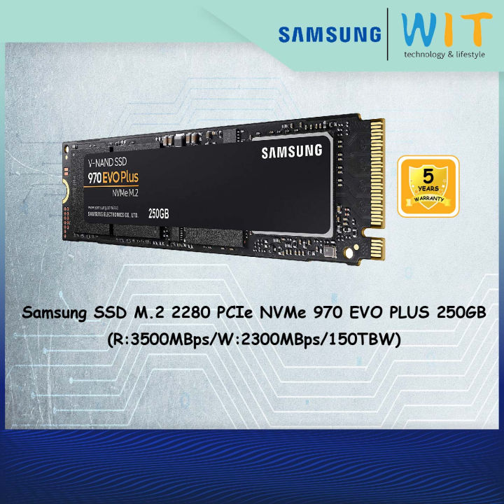  SAMSUNG 970 EVO 250GB - NVMe PCIe M.2 2280 SSD (MZ