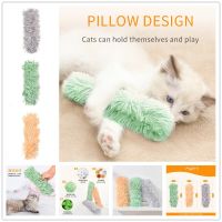Plush Cat Chew Toy Catnip Self-hi Bite Toys Strip Pillow Teaser Toys for Cats Soft Interactive Cat Plaything Cat Accessories Toys