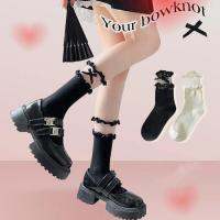 ถุงเท้าข้อสั้นผ้าฝ้าย แต่งลูกไม้ สไตล์วินเทจ  Vintage lace women socks fashion student socks