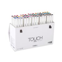 TOUCH TWIN 60 BRUSH MARKER SET B / มาร์คเกอร์หัวพู่กัน-หัวตัดขนาดกลาง เซ็ต 60 แท่ง (โทนสี B) แบรนด์ Touch จากประเทศเกาหลี