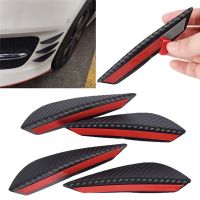 4pcs Carbon Fiber Car Front Bumper Splitter Fin Spoiler Canards Exterior Body