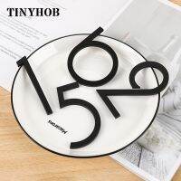 12.5cm 4.92 DIY Self Adhesive House Numbers and Letters Acrylic Address Custom Sign Wall Decor Villa Hotel Dormitory Door Plate