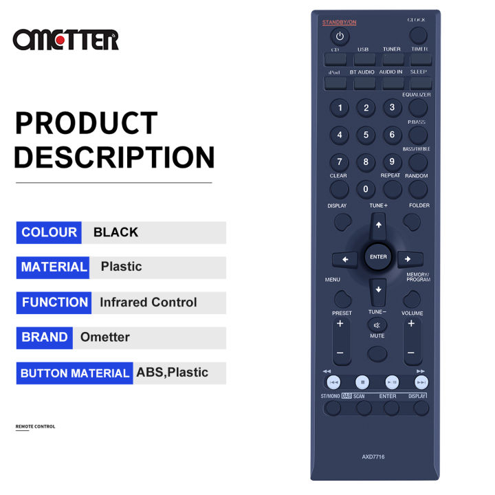 รีโมทคอนลใหม่เหมาะสำหรับ-pioneer-axd7716-audio-system-player-controller