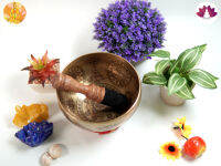 ขันทิเบตแฮนด์เมด ขนาด13.2ซม. น้ำหนัก540กรัม ชามทำสมาธิแฮนด์เมด Tibetan Handmade Singing Bowl