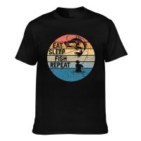 Eat Sleep Fish Repeat Fishing Fashion Mens Tshirts Cool Style Wear