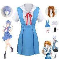 Anime EVA Cosplay Costumes Ayanami Rei Asuka Langley Soryu Women Girl Dress School Uniform Clothes Wig Halloween Xmas Costumes