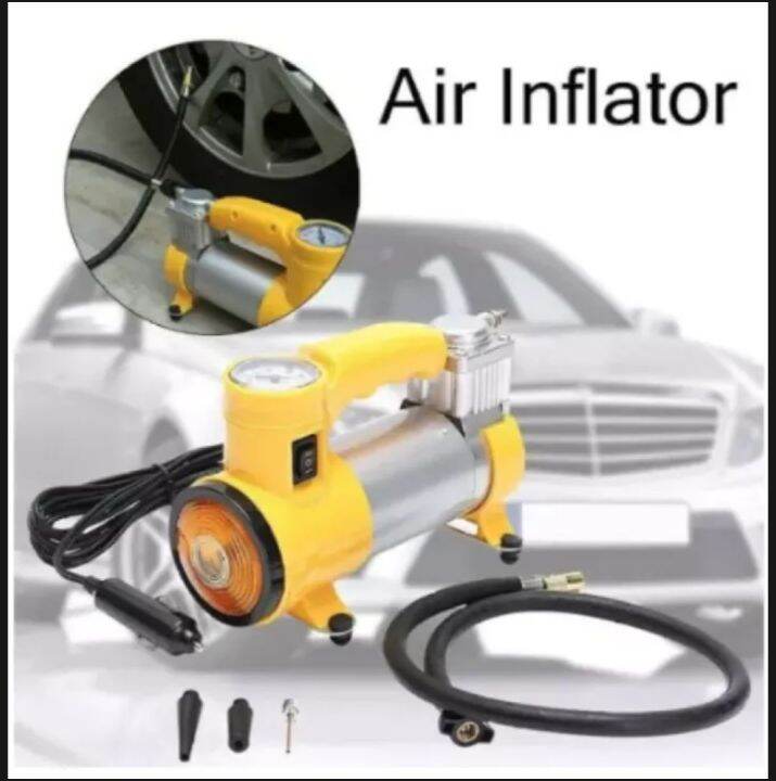 Heavy Duty Car Tire Inflator Air Pump Compressor Tire Inflator Kit With
