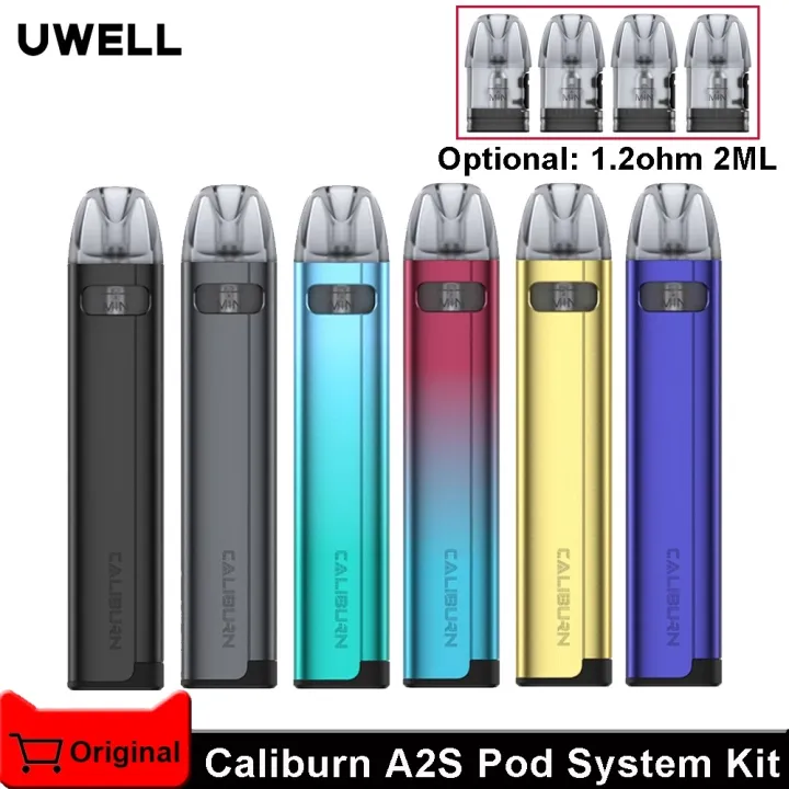 Oryginalny Uwell Caliburn A2S System Pod zestaw do e-papierosa 520mAh ...