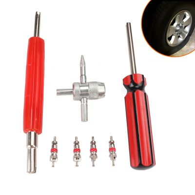 [COD] Cross-border set four-in-one single and double head removal tool valve core combination - suitable for cars trucks motorcycles
