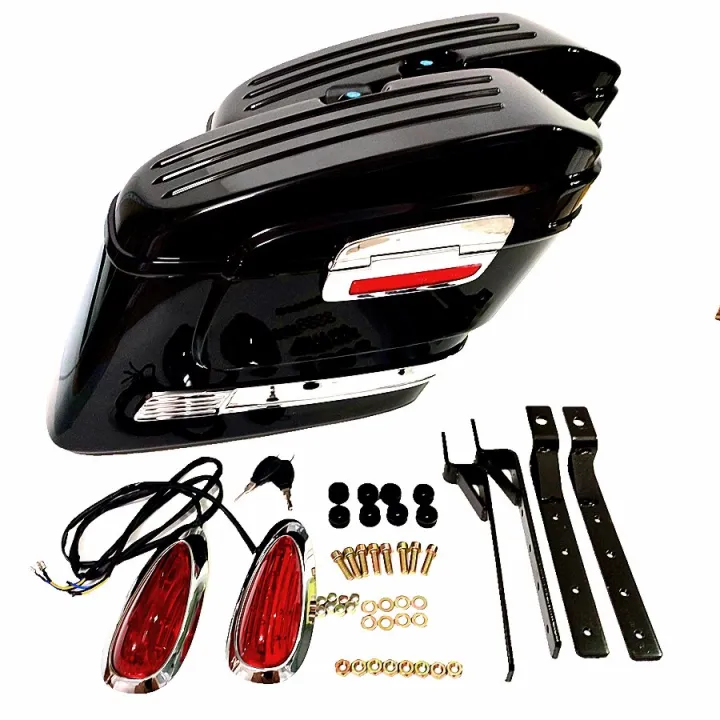 chopper with saddlebags